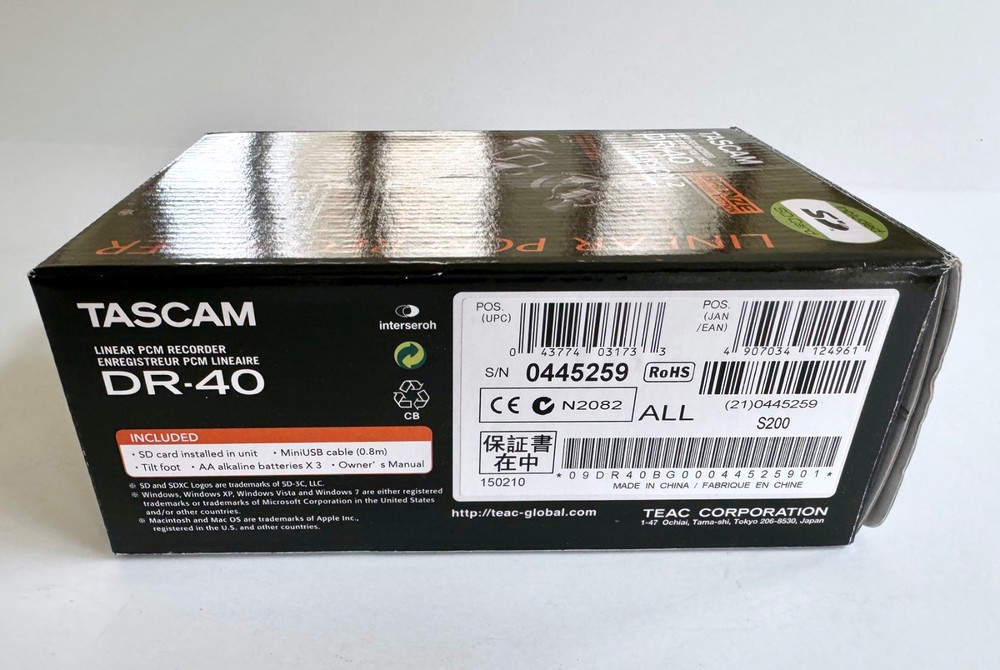 Tascam DR-40 Linear PCM Recorder