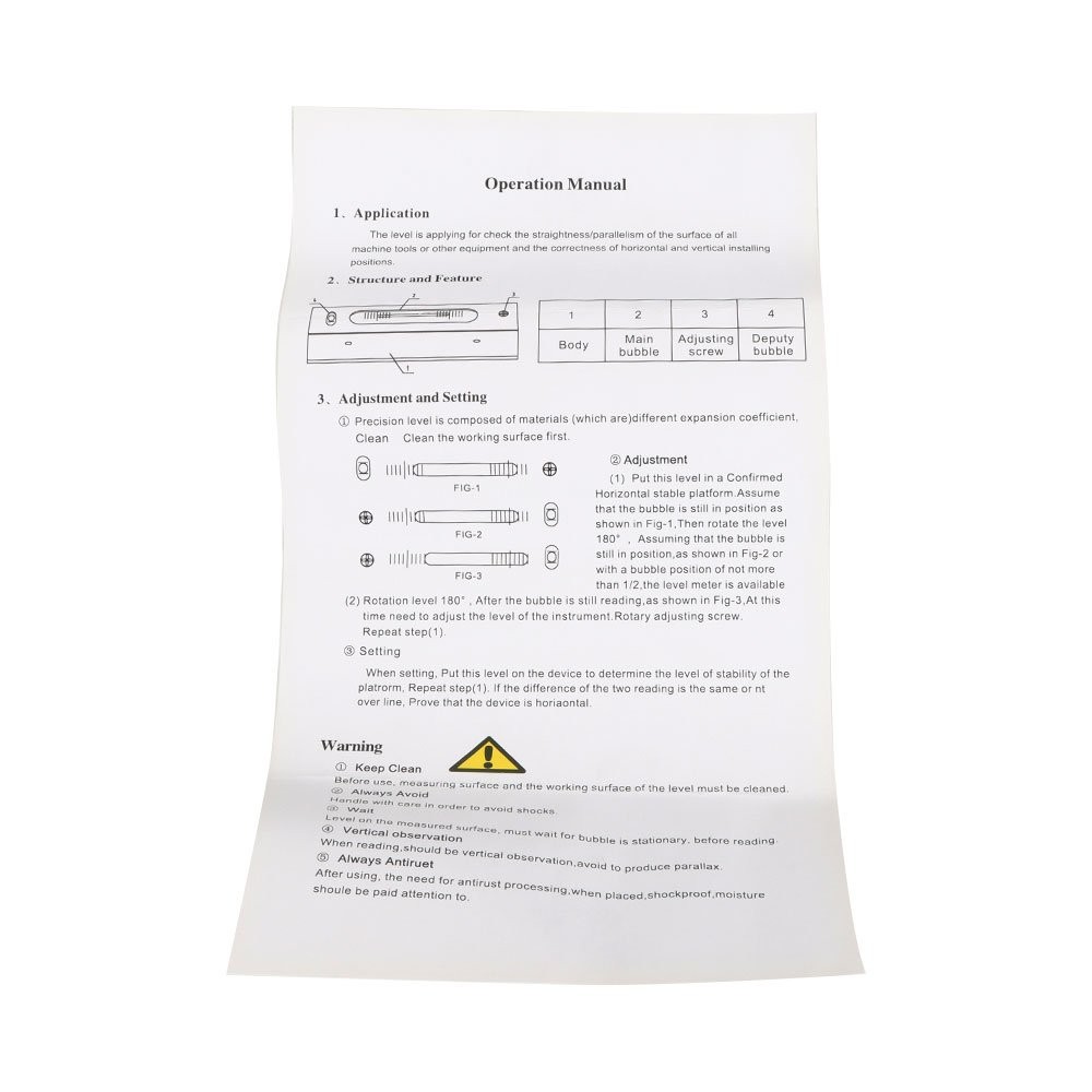 MASTER PRECISION LEVEL 8" FOR MACHINIST TOOL 0.0002''/10''