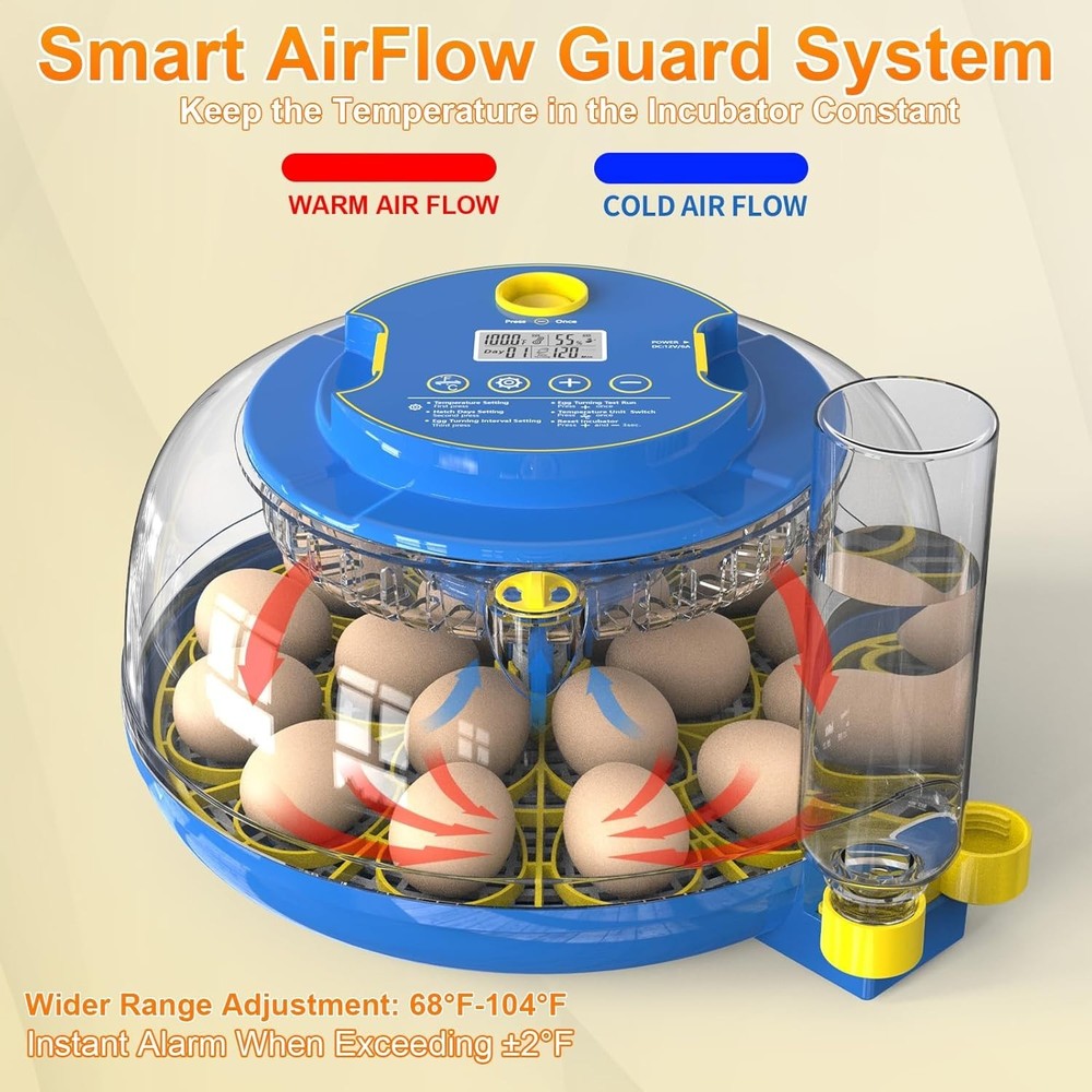 Incubators for Hatching Eggs,12 Egg Incubator with Automatic Egg Turning and ...