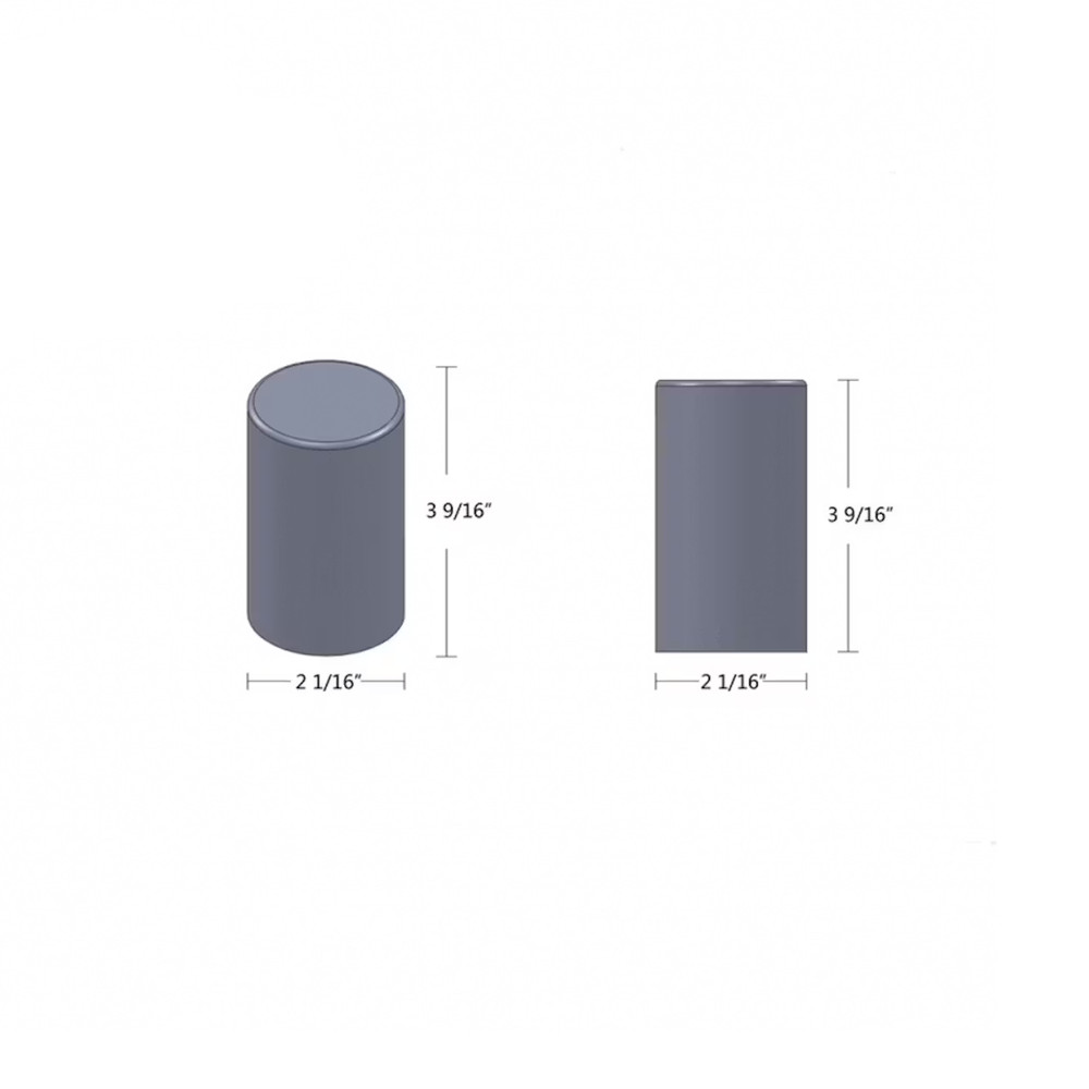 Chrome Plastic 33mm Cylinder Nut Cover 60 Pack