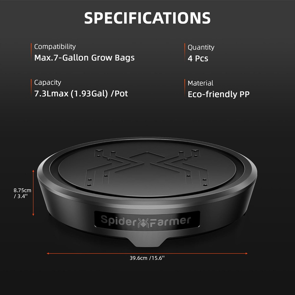 Spider Farmer Gravity-Fed Self-Watering System, 4-Pack Auto Watering System with