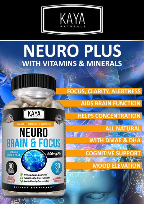 Neuro Brain & Focus 60ct, Healthy Memory Function, Clarity Nootropic Supplement