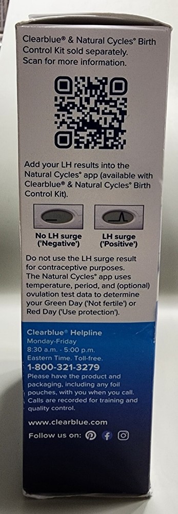 ClearBlue & Natural Cycle Ovulation Test Refi1l Pack 15 tests Exp 09/2026