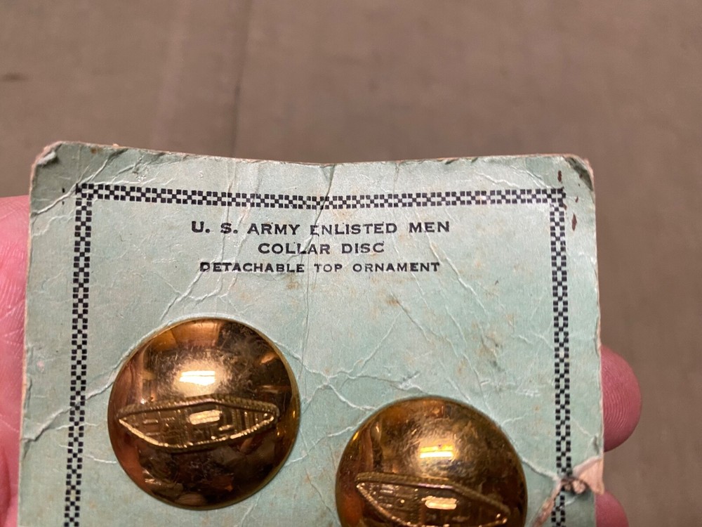 ORIGINAL EARLY WAR WWII US ARMY ARMOR TANK M1938 CLASS A JACKET COLLAR DISCS