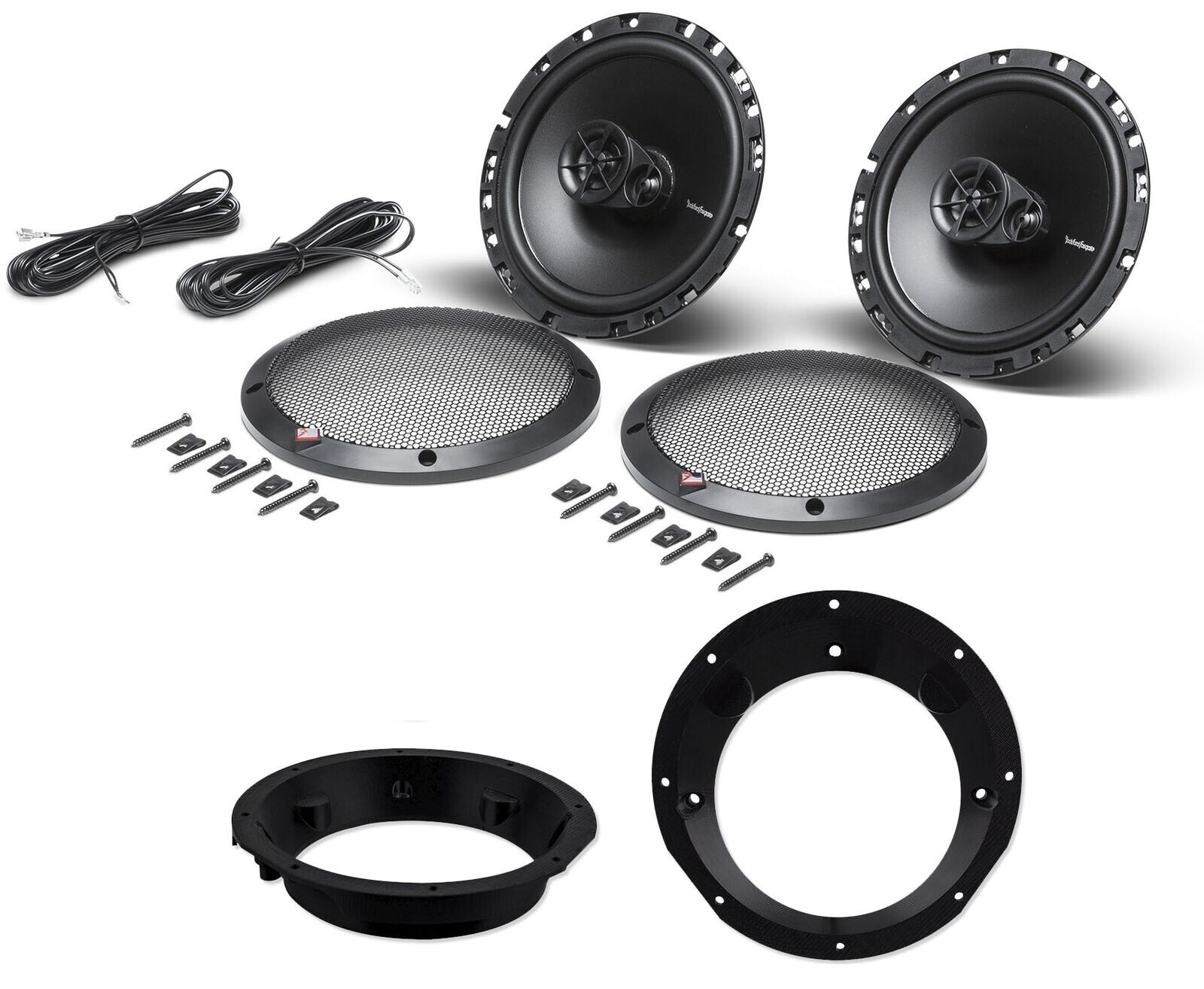 Pair Of Rockford Fosgate R165X3 6.5" 3-Way Full-Range Coaxial Speakers