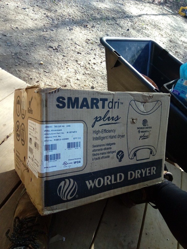 World Dryer K-974P SMARTdri Plus High Efficiency Intelligent Automatic Hand D...