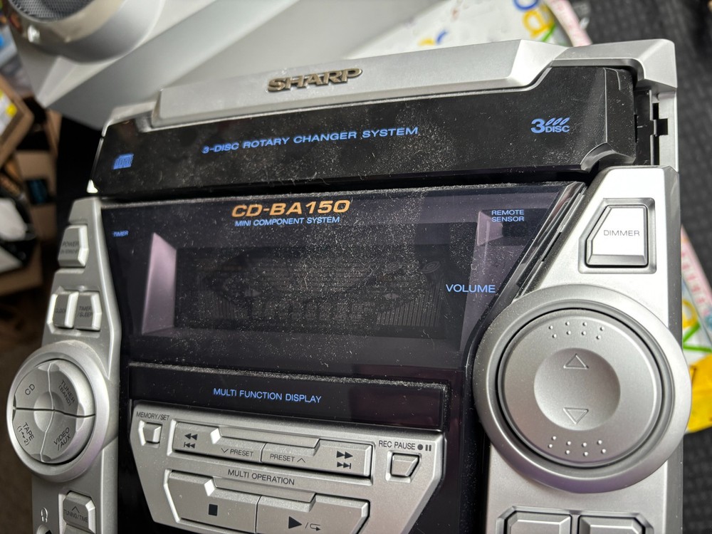 Sharp CD-BA150 Mini Component System with Pair CP-BA150 Speakers Tested CD Error
