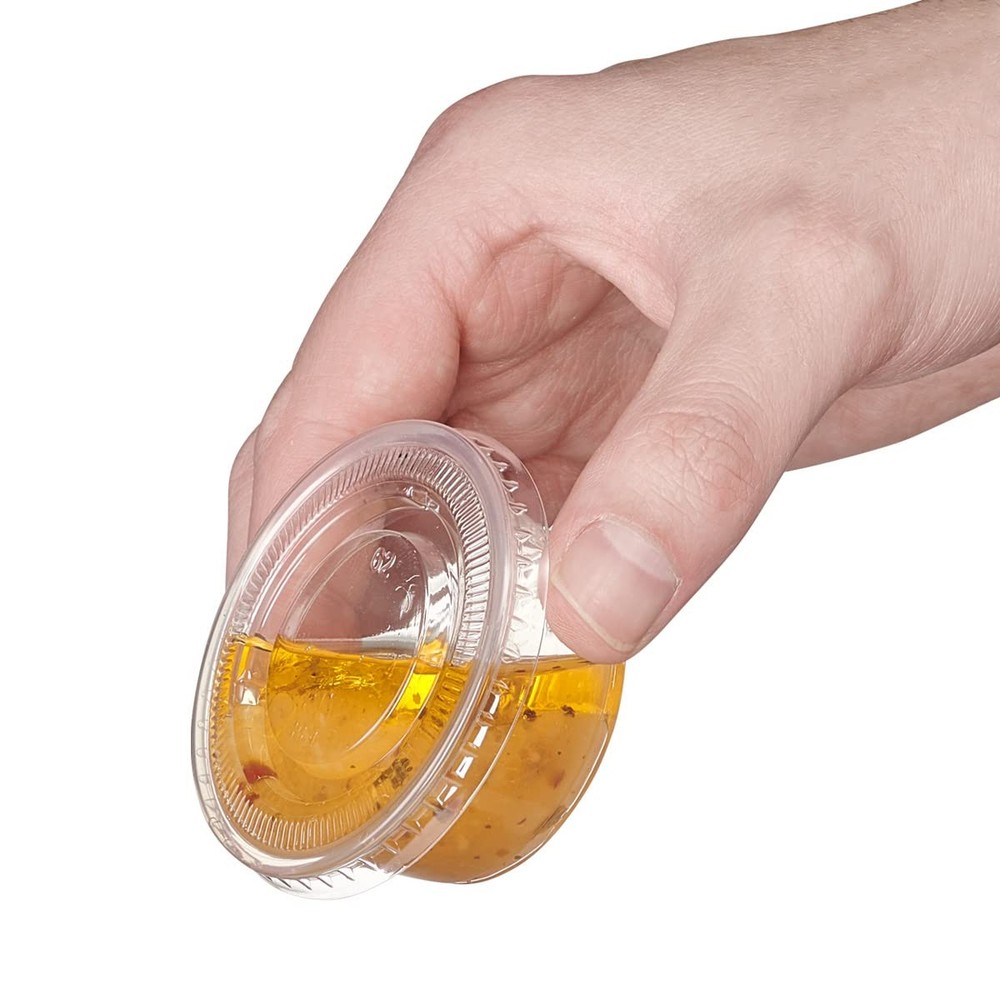 2 oz Jello Shot Cups with Lids [200 Count] Clear Plastic Portion Containers, ...