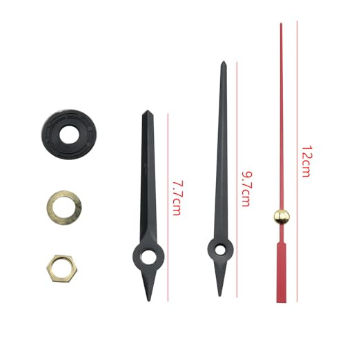 TAODAN 2.2x2.2inch Black Pendulum Clock Movement Replacement Clock Movement