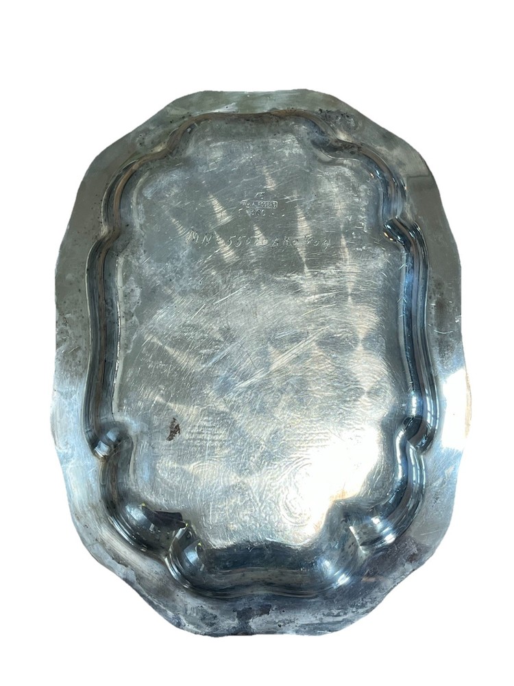 Wm Rogers Silver Plate Bread Tray 360 Vintage Oblong Oval Small Serving