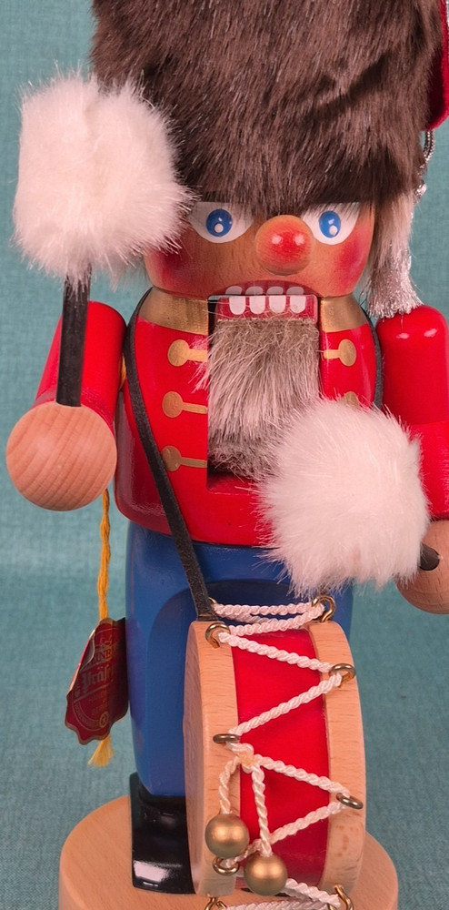 Steinbach Nutcracker Drummer ~ Hand Crafted in Germany ~ 12" Tall No Box