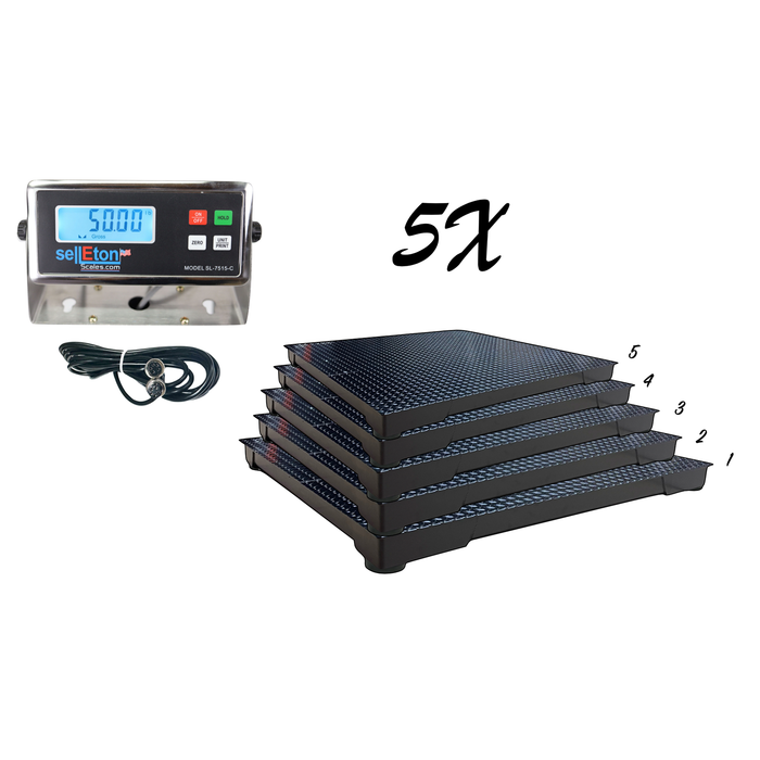 SellEton Multi-pack Floor Scales | SL-700-2x3 | 24" x 36"