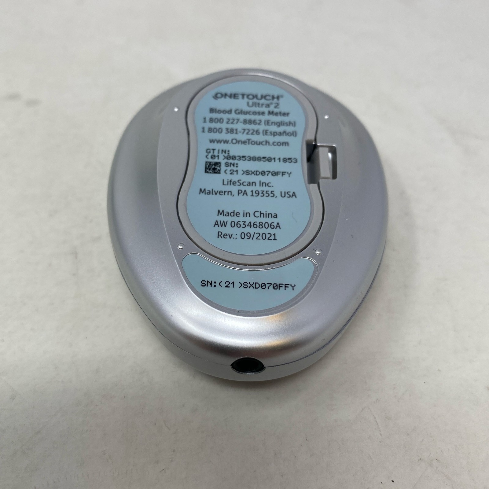 OneTouch Ultra 2 Blood Glucose Meter Kit Blue/Silver