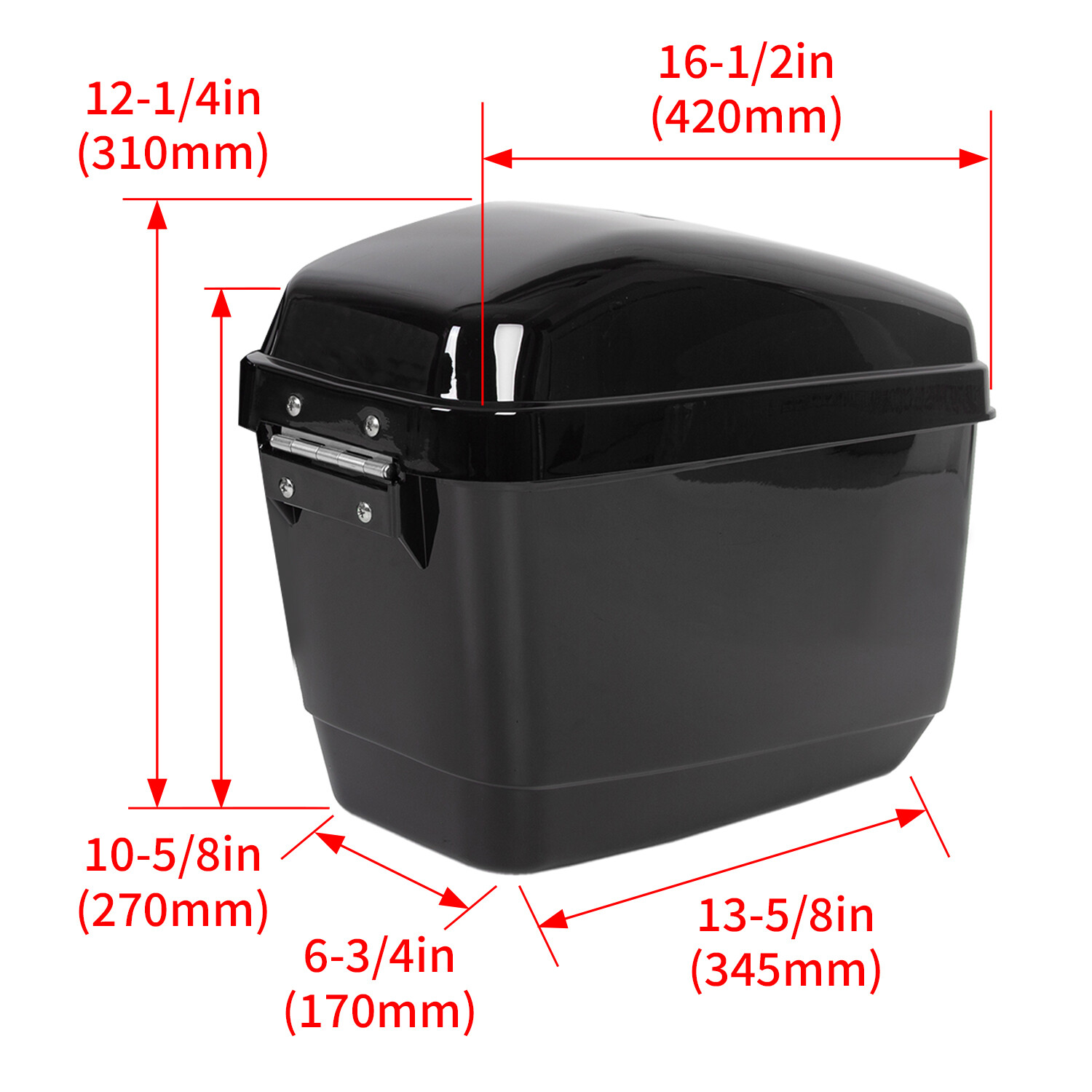 Black Motorcycle Hard Side Saddle Bags w/Hardware For Yamaha V-Star XVS 650 1100