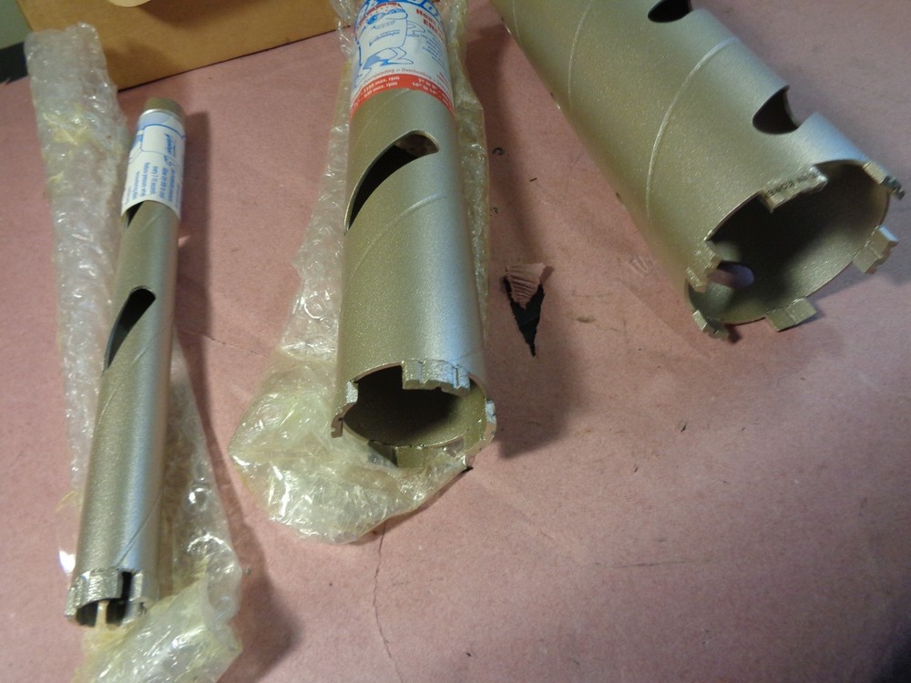 3 PC LOT DIAMOND VANTAGE DIAMOND CORE CONCRETE DRILL BITS 1,2,3"