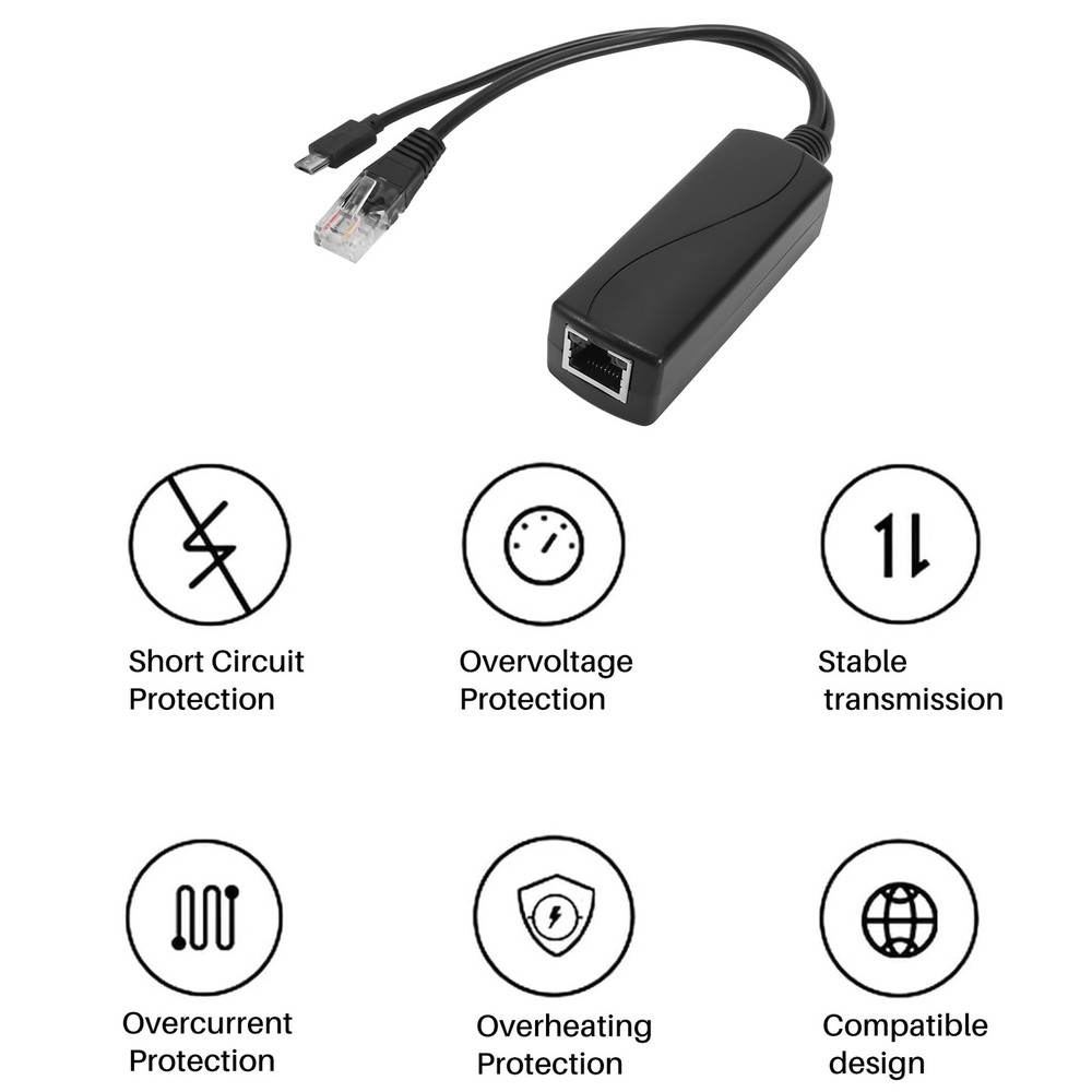 POE supply module standard isolated splitter 48V to 5V2.4A USB interface2497