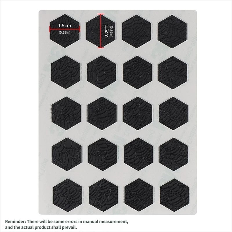 Sweat Resistant Mouse Sticker Hexagonal Pattern Grip Pad Quick Installation