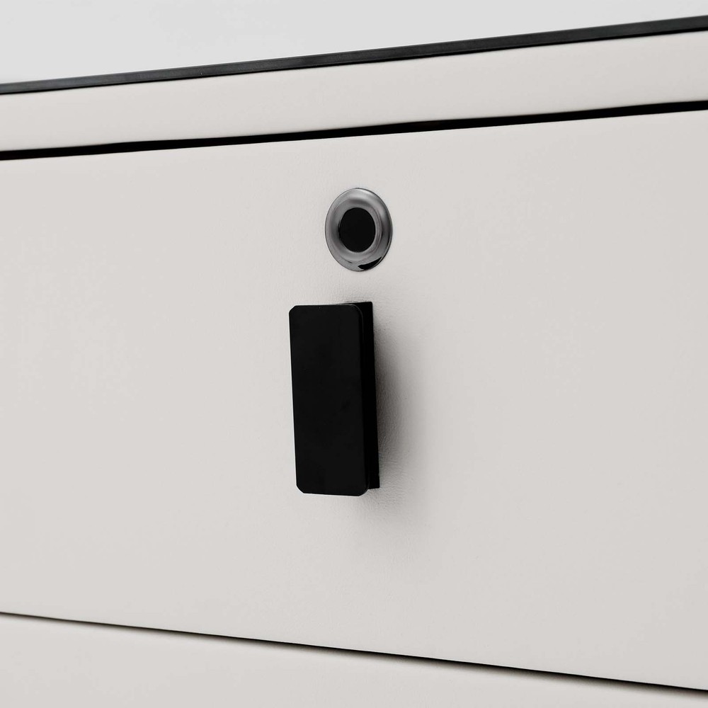 Smart Nightstand Bedside Table with Drawers Bluetooth Speaker Wireless Charging