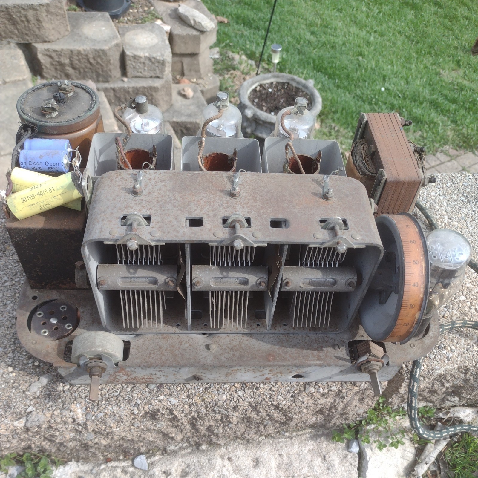 Antique 1931 Crosley Model 54 Cathedral Or Tombstone Radio Chassis. Parts Only