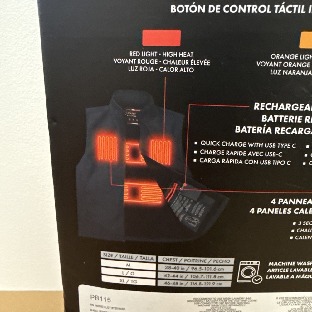 32 Degrees Rechargeable Heated Vest, Large