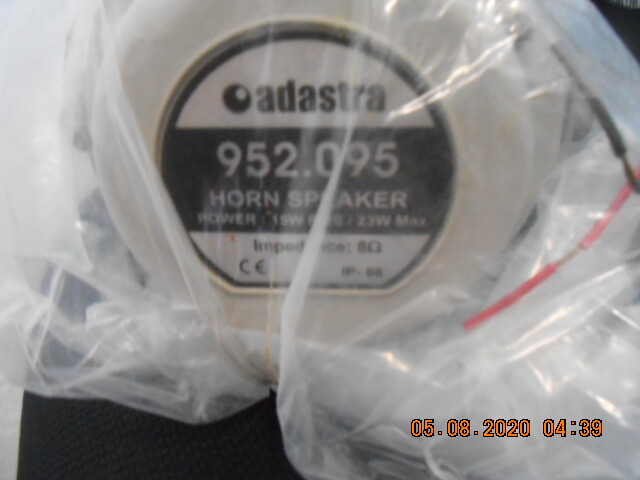 Adastra, Heavy Duty Rectangular Horn Speaker 15 W, 8 Ohm