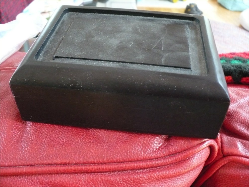 Black  wood box for needlework cross-stitch insert