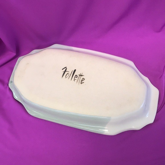 Kent Follette Signed Pottery Dish