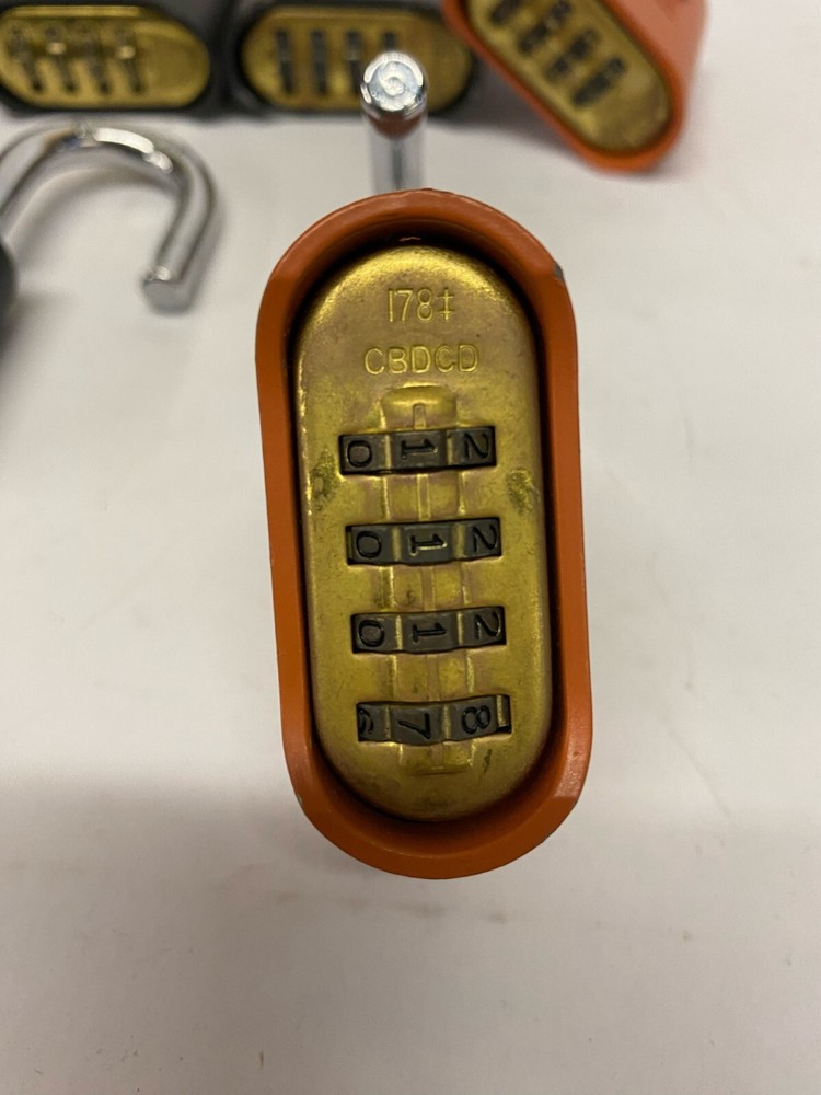 Used Lot of 5 Master Lock #178 MISSING CODES