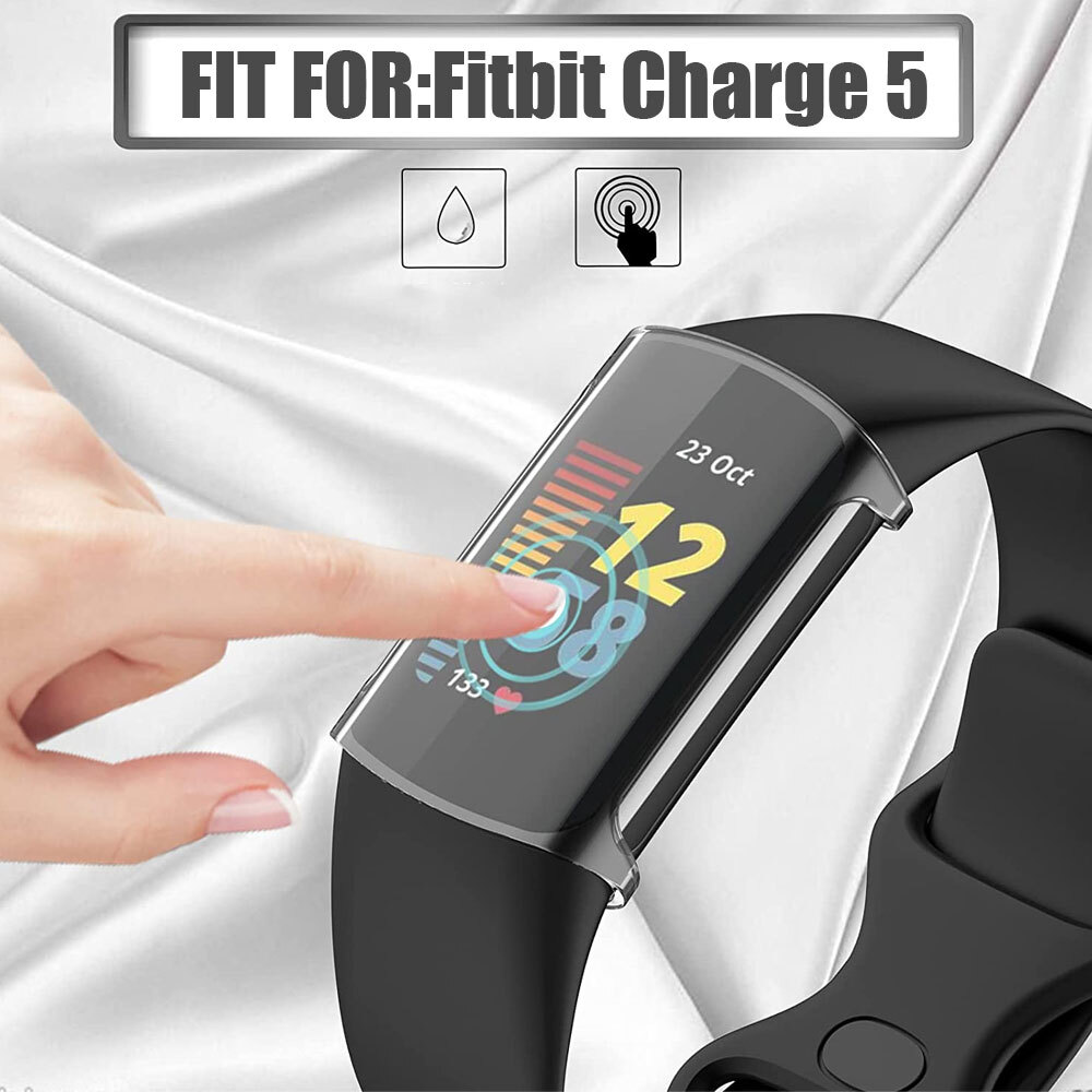 TPU Silicone Soft Shock Proof Case For Fitbit Charge 5/4/3/2 Screen Protector