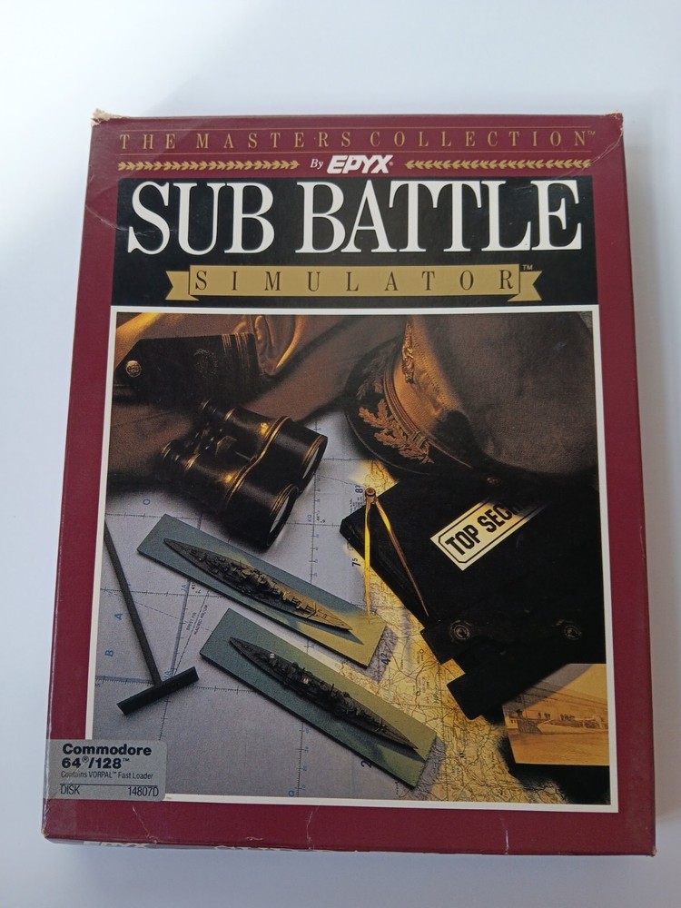 Commodore 64/128 Sub Battle Simulator Computer Game Software Tested/Works