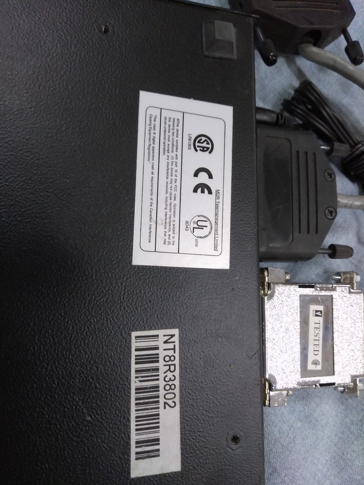 MDR 2000 BUFFER BOX NT8R3802 w/power, serial cable & A0601396 modem eliminator