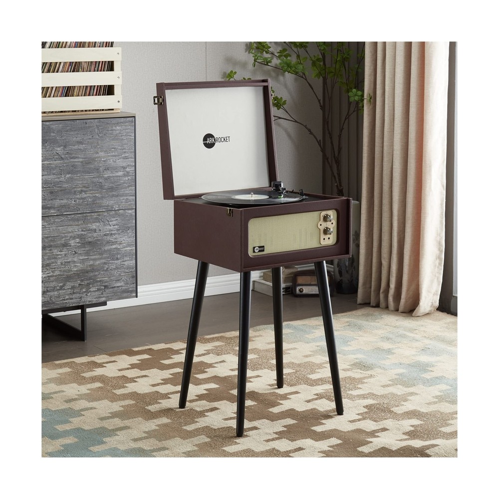 Arkrocket Discovery II 3-Speed Bluetooth Record Player Retro Console Turntabl...