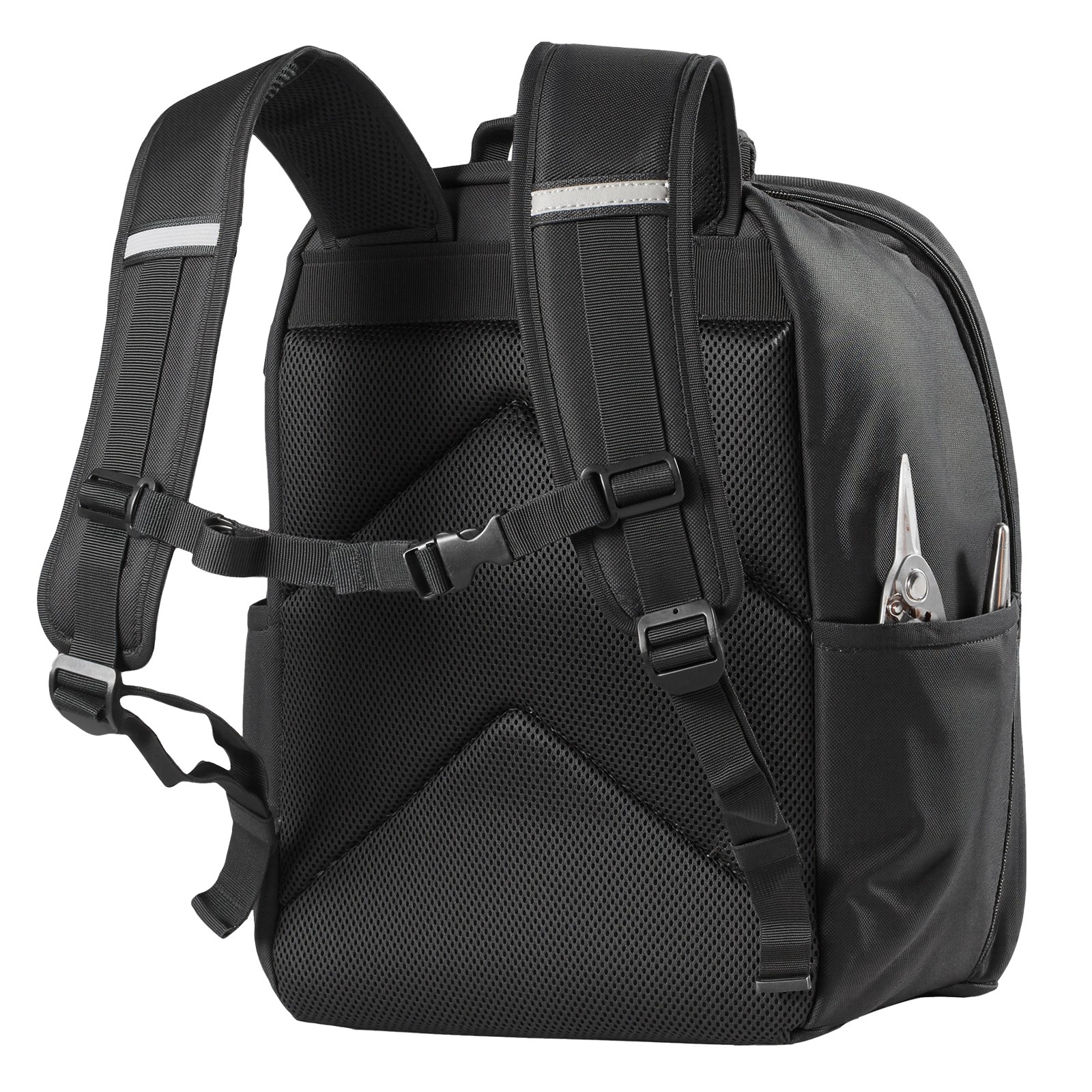 VEVOR Tool Backpack 49 Pockets Tear-resistant Jobsite Backpack for Electrician