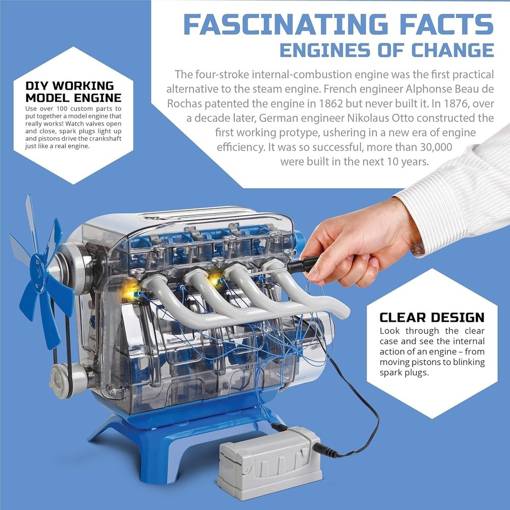 4-Cylinder Combustion Engine Building Kit – Master Mechanical Engineering