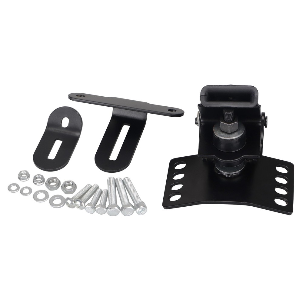Black Plug-In Driver Rider Backrest Pad For Harley Road King Electra Glide FLHT
