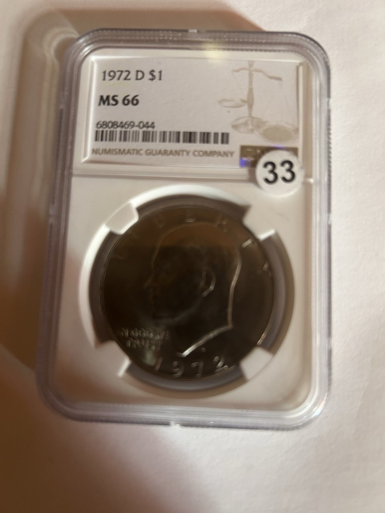 1972 D $1 Eisenhower Dollar NGC MS66
