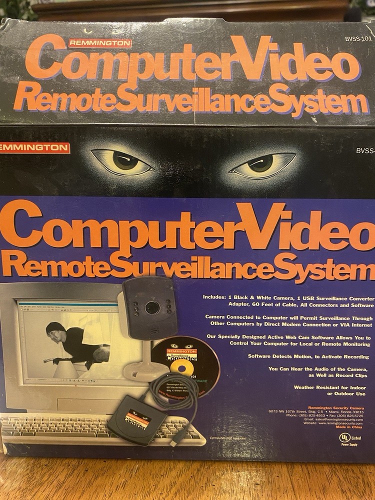 Computer Surveillance Video/Camera Remote Security System BVSS-101 B/White