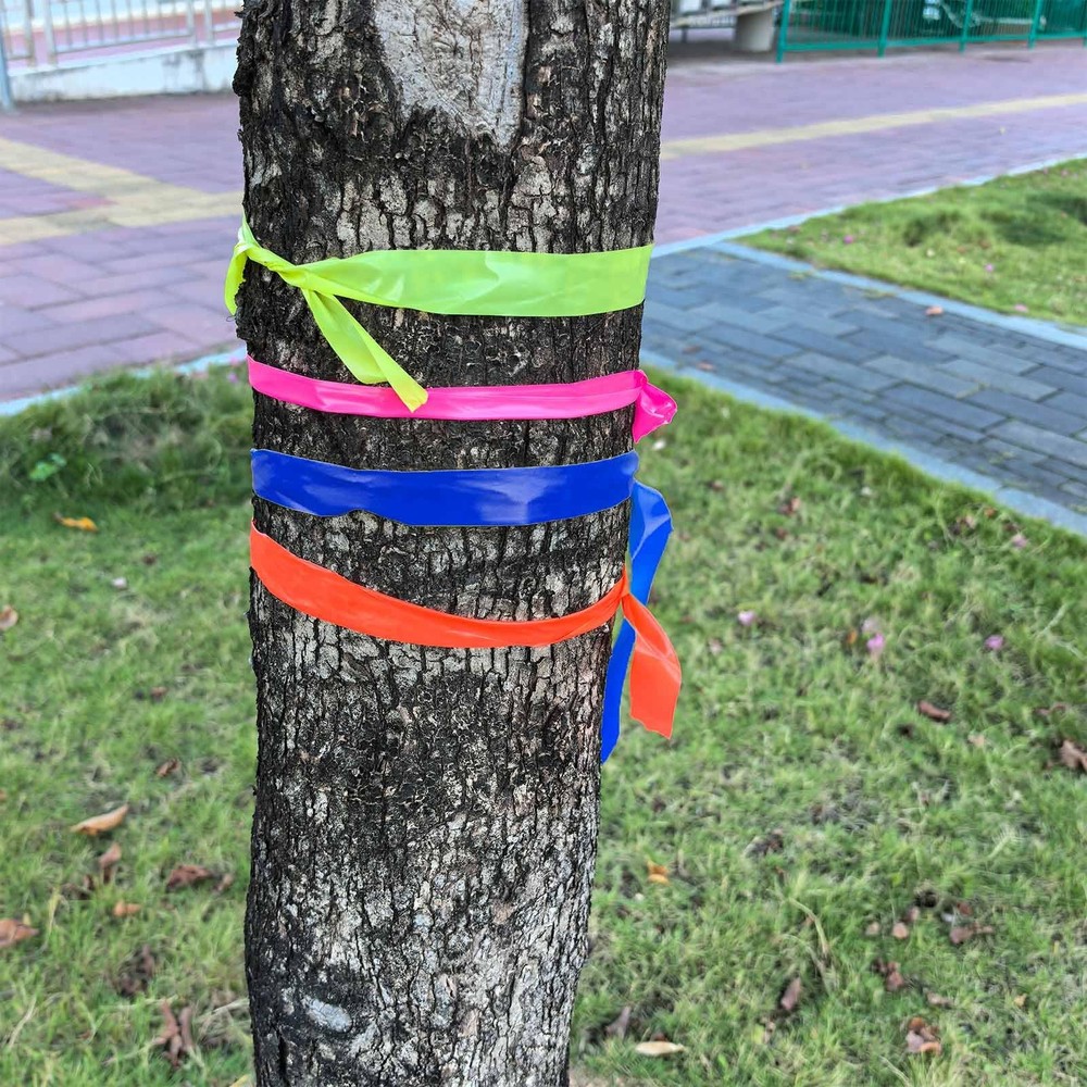 5 Pack Flagging Tape Length: 100 ft, Width: 0.78 inch, Multicolored - 5