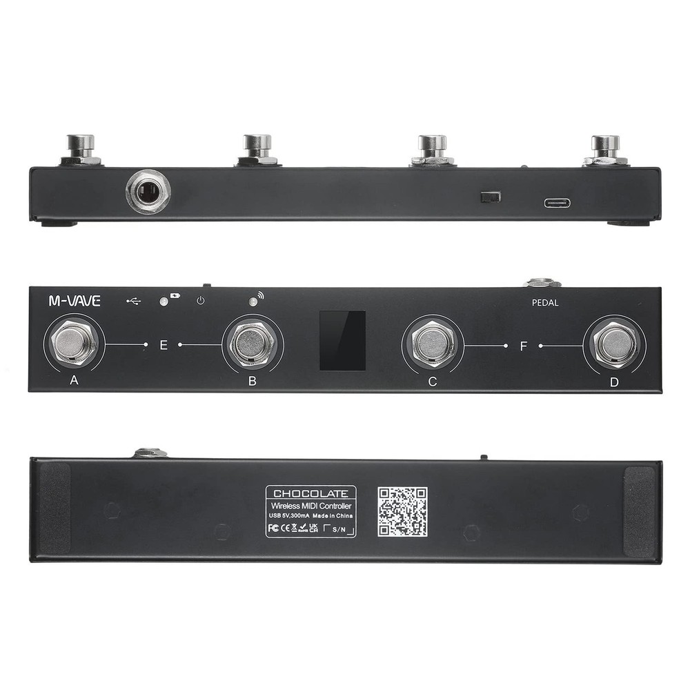 Wireless MIDI Foot Controller Rechargeable Pedal with APP Control