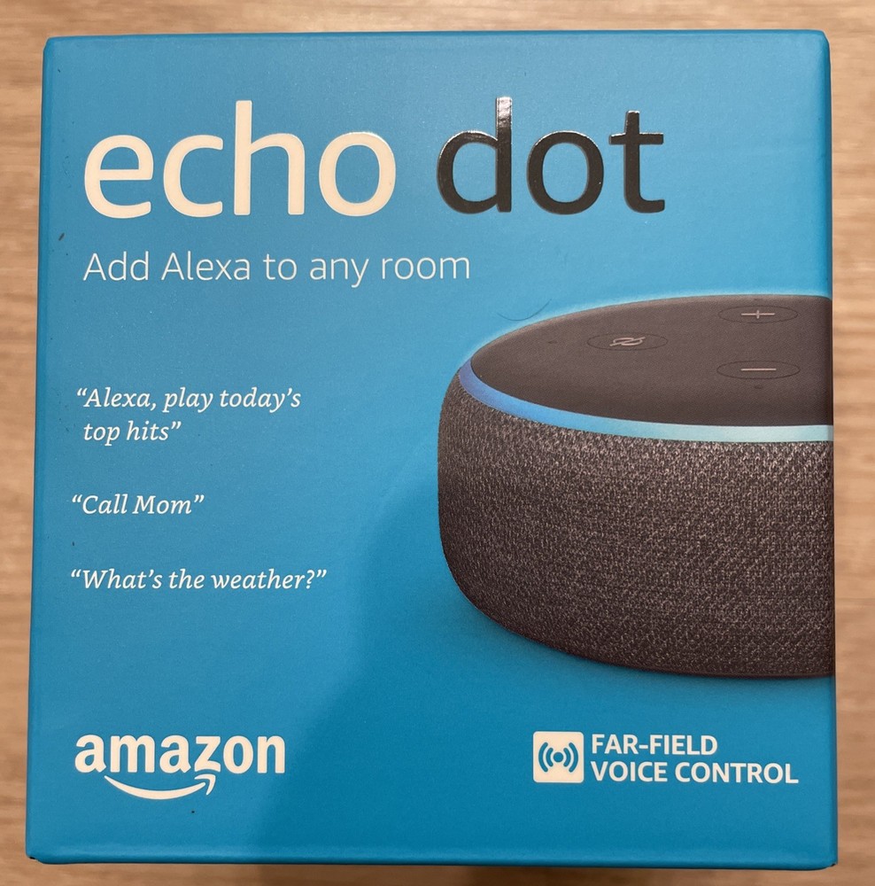 Amazon Echo Dot (3rd Generation) Smart Speaker - Charcoal - New And Sealed