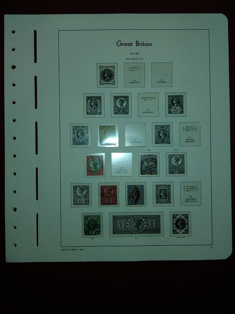 LIGHTHOUSE Hingeless album pages Great Britain 1840-1901 Used Ref 1840.1