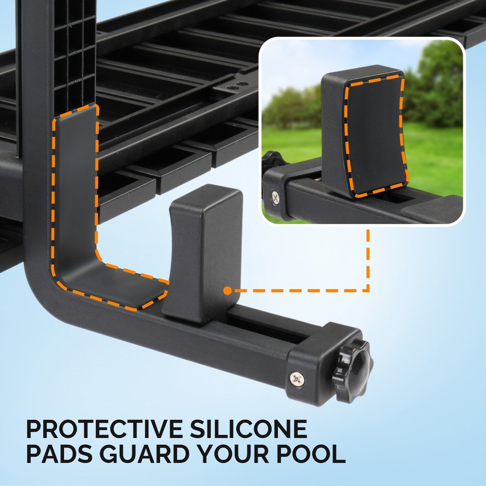 Above Ground Pool Bar Poolside Table, Adjustable Table for Outdoor Balcony Pool