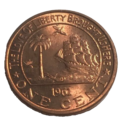 elf Liberia 1 Cent 1961 (P) Elephant Philadelphia Mint