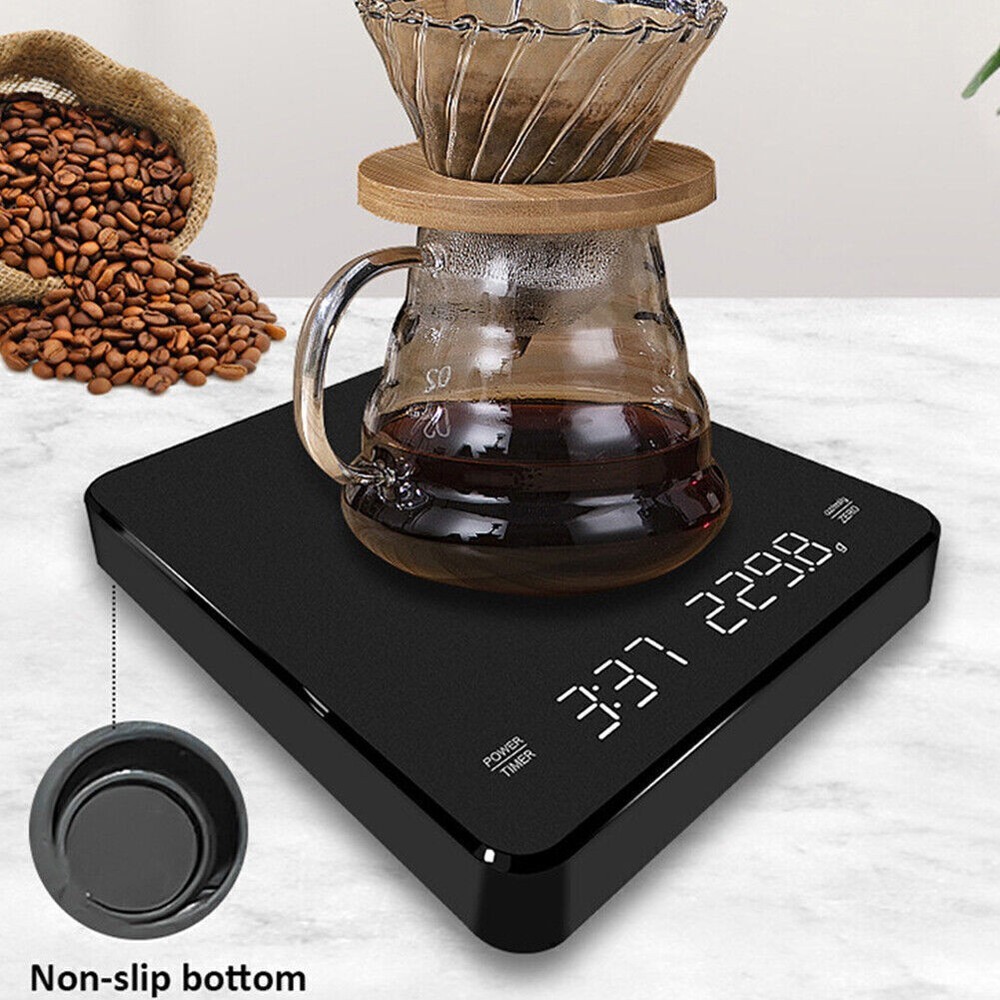3000g/0.1g Kitchen Scale Digital High Precision Drip Coffee Scale LED Screen