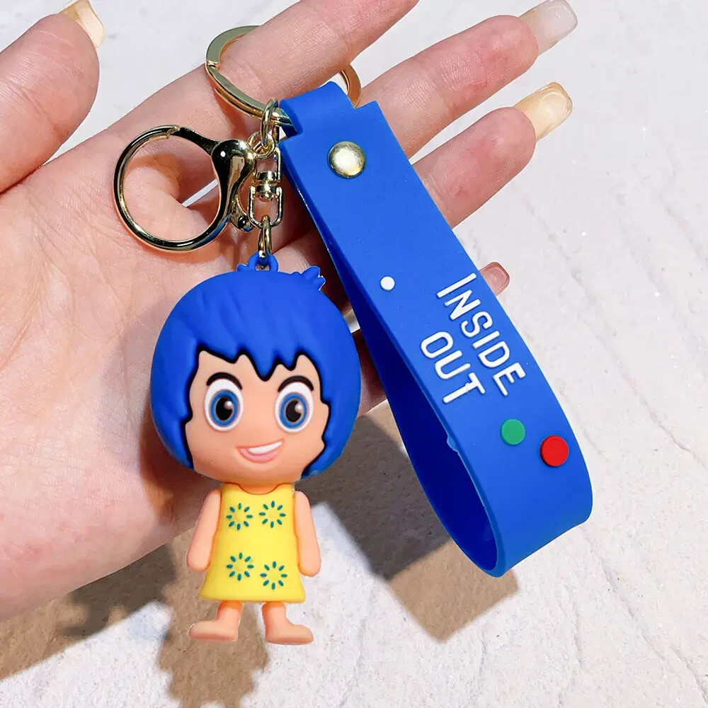 9 Styles Cute Disney Inside Out Charm Pendant Keychains Figure