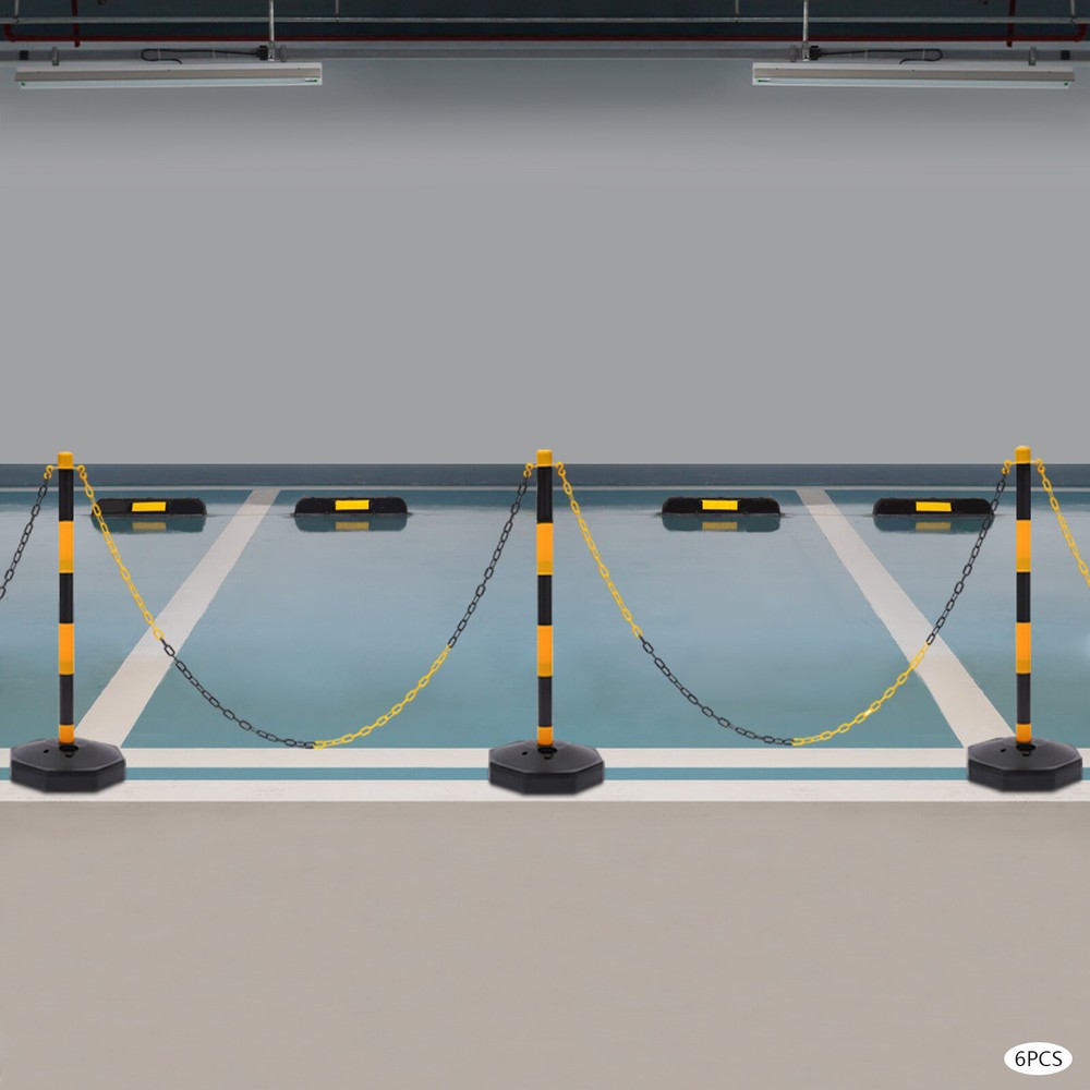 Traffic Delineator Post Cone Plastic Stanchion Post Set Crowd Control Stands