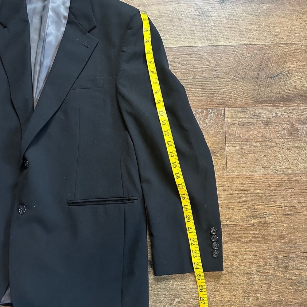 Men's Chaps Black Wool Blazer Size M