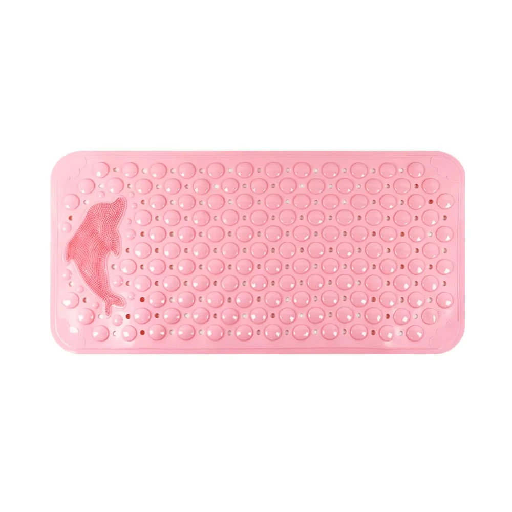1pc Dolphin Rectangular Non-Slip Mat, 35*70cm PVC Anti-skip Bath Mats