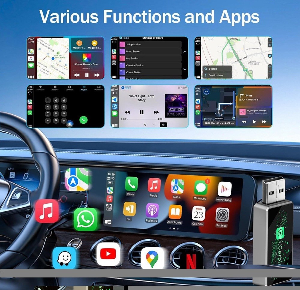 Wireless CarPlay Adapter Plug and Play Conversion Box New Sealed