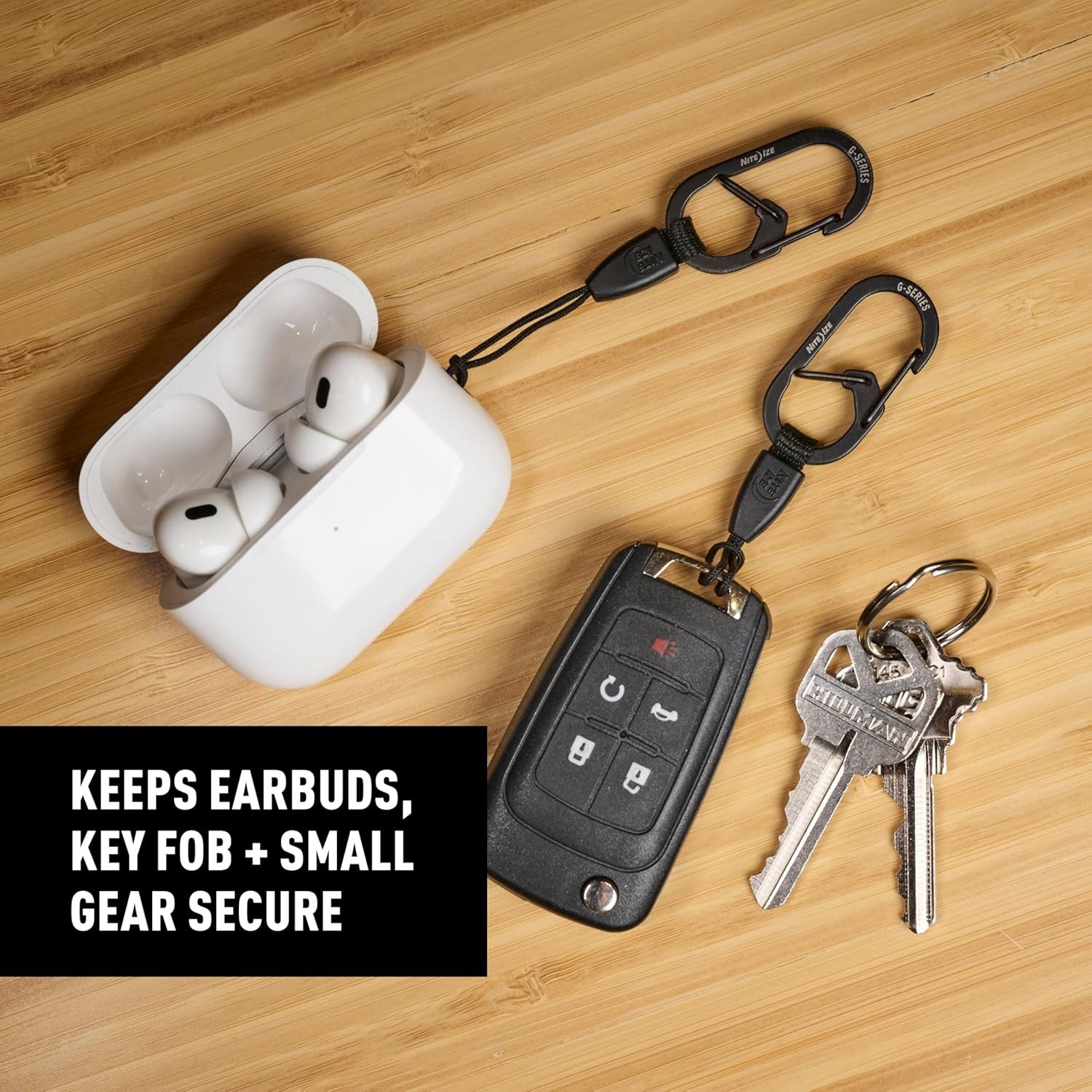 Nite Ize G-Series Mini Lanyard and Stainless Steel Carabiner 2-Pack